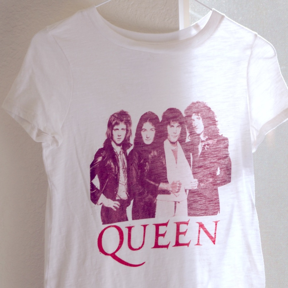 Official Queen Merch Sheer Band Tee